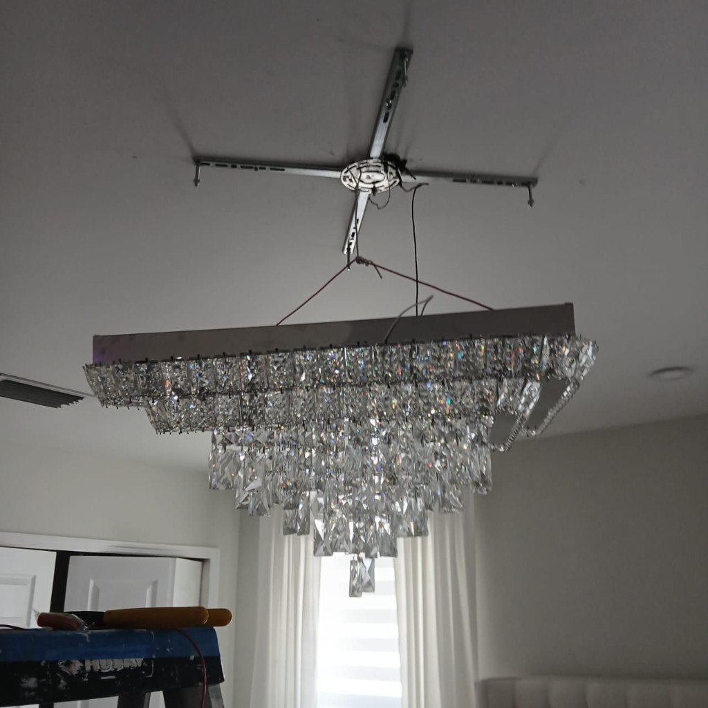 Crystal Chandelier - Installation
